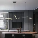 European Minimalist Black Pendant Lighting for Table Office Dining Room