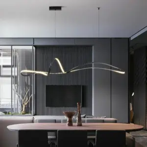 European Minimalist Black Pendant Lighting for Table Office Dining Room