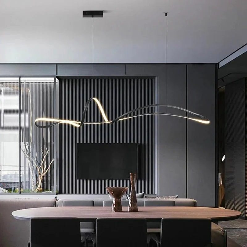 European Minimalist Black Pendant Lighting for Table Office Dining Room -