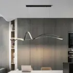 European Minimalist Black Pendant Lighting for Table Office Dining Room