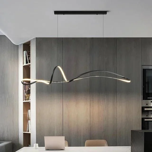 European Minimalist Black Pendant Lighting for Table Office Dining Room -