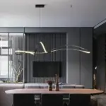 European Minimalist Black Pendant Lighting for Table Office Dining Room
