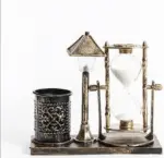 European Retro Hourglass Night Light Sandy Sculptures and Statues