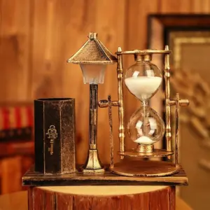 European Retro Pen Holder Hourglass Sculptures and Statues