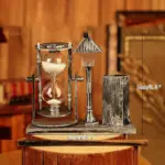European Retro Pen Holder Hourglass Sculptures and Statues