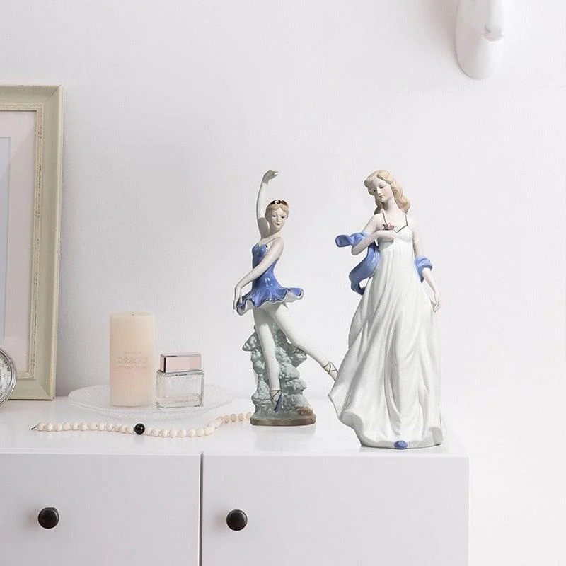 European Style Ballet Girl Ceramic Crafts Sculptures and Statues -
