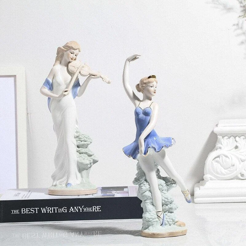 European Style Ballet Girl Ceramic Crafts Sculptures and Statues -