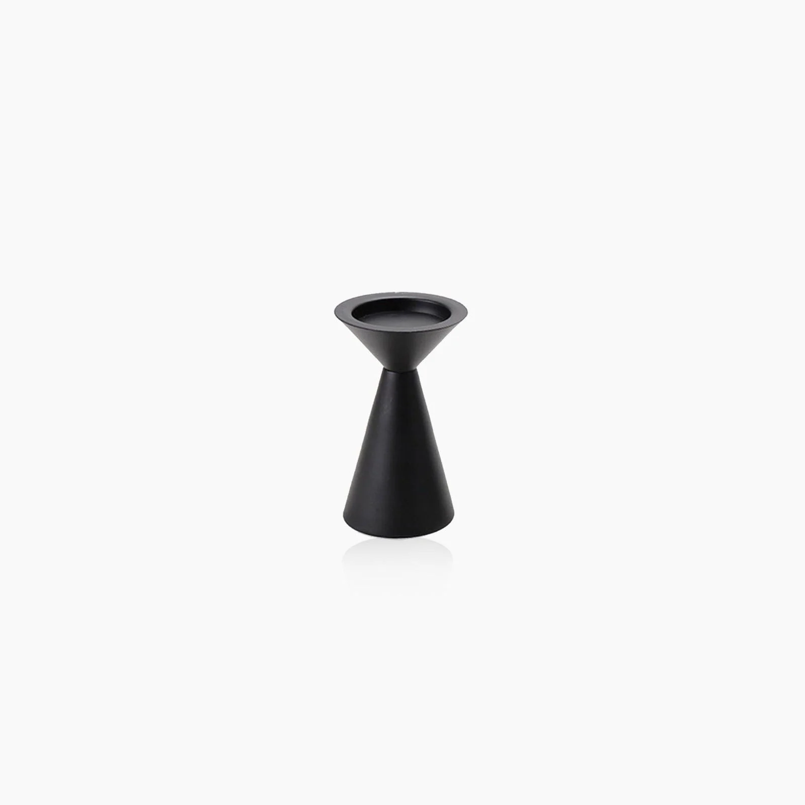 European Style Black Matte Metal Candle Stand -