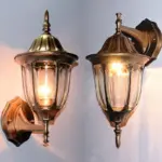 European vintage bronze aluminum courtyard waterproof outdoor wall sconce lamp tag1