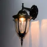 European vintage bronze aluminum courtyard waterproof outdoor wall sconce lamp tag1
