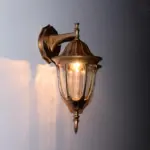 European vintage bronze aluminum courtyard waterproof outdoor wall sconce lamp tag1