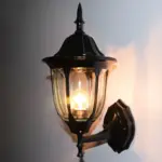 European vintage bronze aluminum courtyard waterproof outdoor wall sconce lamp tag1
