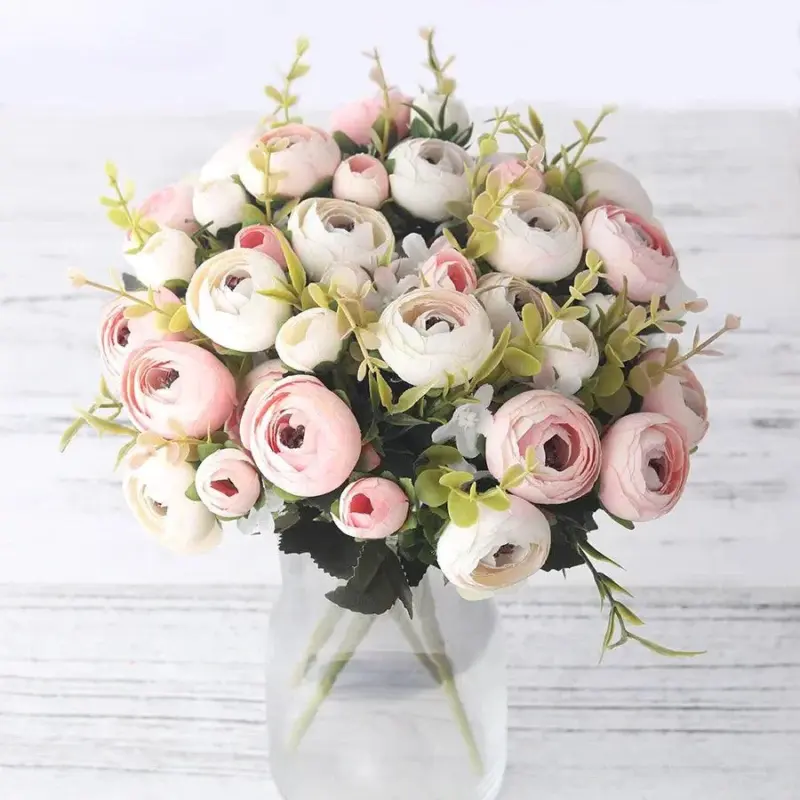 Europese Vintage Kunstzijde Thee Rose Bloemen 6 Hoofd 4 Kleine Bud Boeket Bruiloft Thuis Retro Nep 1adb3c92 913b 45aa ba35 aaebabd5442a