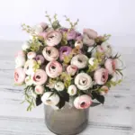 Europese Vintage Kunstzijde Thee Rose Bloemen 6 Hoofd 4 Kleine Bud Boeket Bruiloft Thuis Retro Nep db81aa3c 3a89 4dfc 80b5 bece602a3341