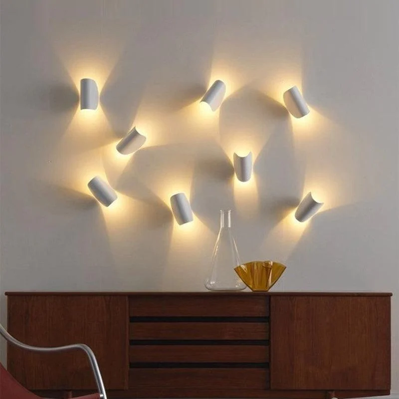 Eveline Modern Geometric LED Wall Lamp - 4 Colors Indoor/Outdoor Metal -  - #tag1#