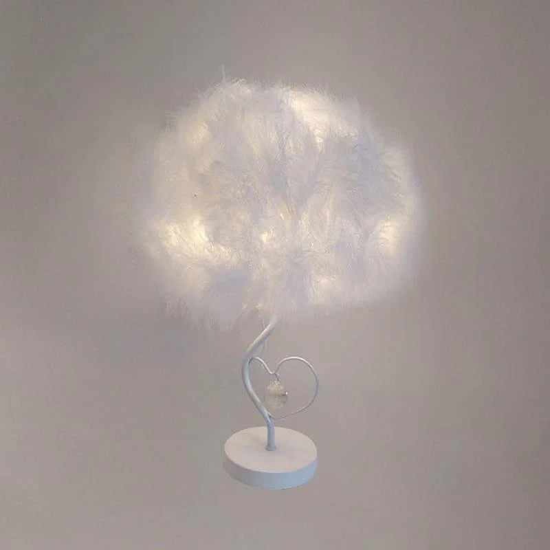 EvoGlow - Scandinavian Feather Cloud Table Lamp with Romantic Design -  - #tag1#