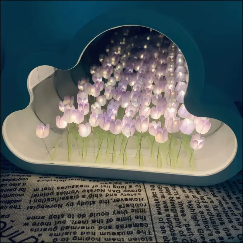 EwigerWolkenspiegelTulpen LED SpiegelmitUnendlichkeitseffekt2