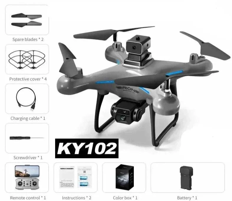 Experience the Ultimate Aerial Photography with KY102 Drone - 8K Dual-Camera, Obstacle Avoidance, and Optical Flow Technology -  - #tag1#