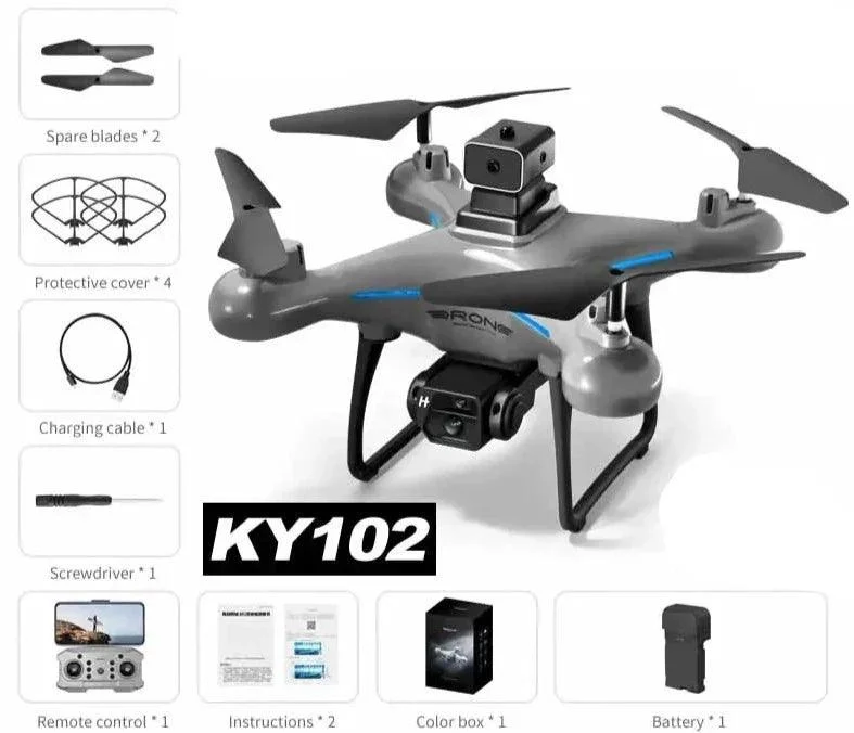Experience the Ultimate Aerial Photography with KY102 Drone - 8K Dual-Camera, Obstacle Avoidance, and Optical Flow Technology -  - #tag1#