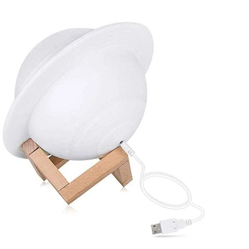 Explore the Galaxy with 3D Printed Saturn Lamp - LED Decor -