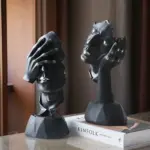 Expressive Face Creative Abstract Face Sculpture for Home and Office Decoration tag1