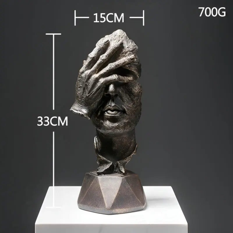 Expressive Face Creative Abstract Face Sculpture for Home and Office Decoration tag1
