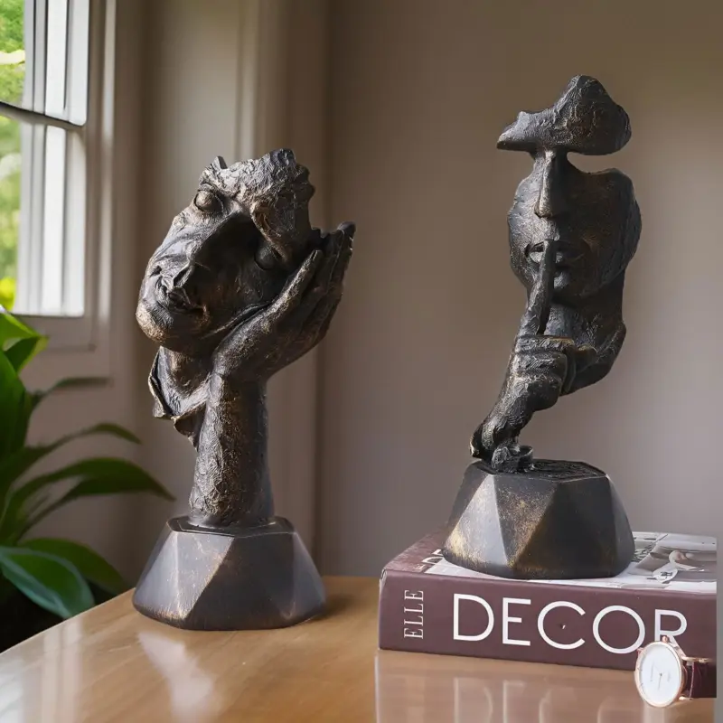 Expressive Face Creative Abstract Face Sculpture for Home and Office Decoration tag1