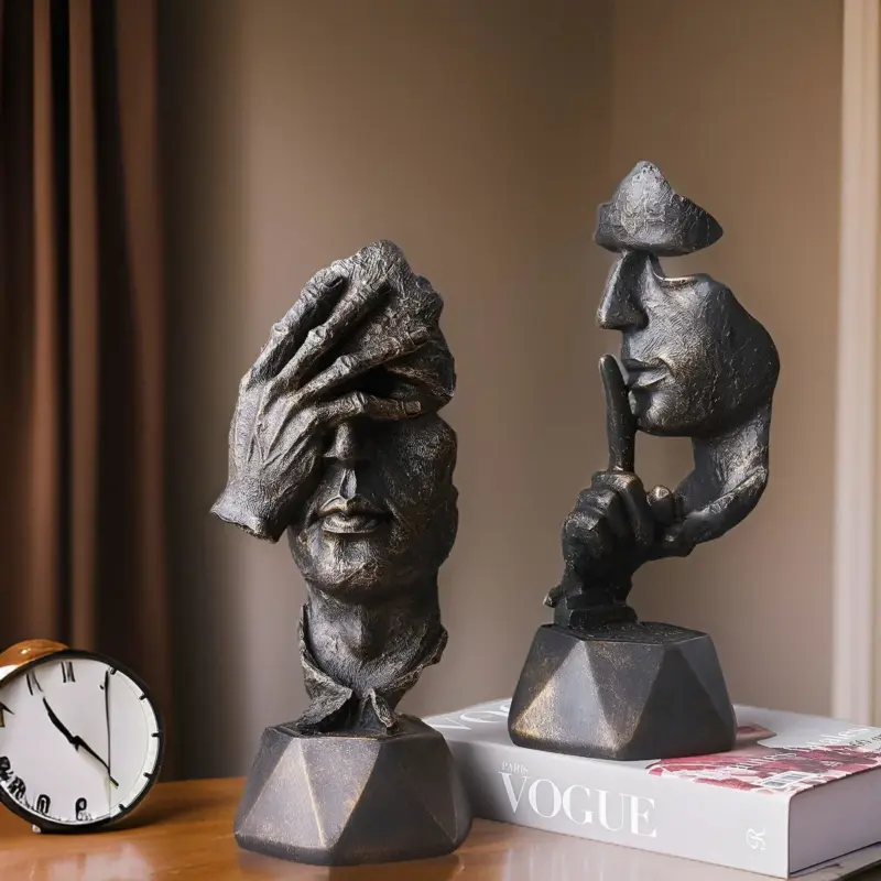 Expressive Face Creative Abstract Face Sculpture for Home and Office Decoration tag1