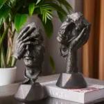 Expressive Face Creative Abstract Face Sculpture for Home and Office Decoration tag1