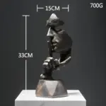 Expressive Face Creative Abstract Face Sculpture for Home and Office Decoration tag1