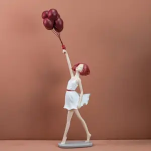 Exquisite Balloon Girl Figurine