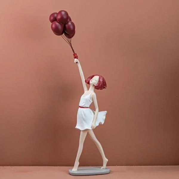 Exquisite Balloon Girl Figurine -