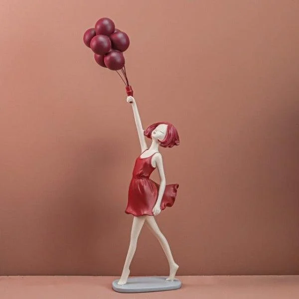 Exquisite Balloon Girl Figurine -