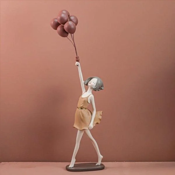 Exquisite Balloon Girl Figurine -