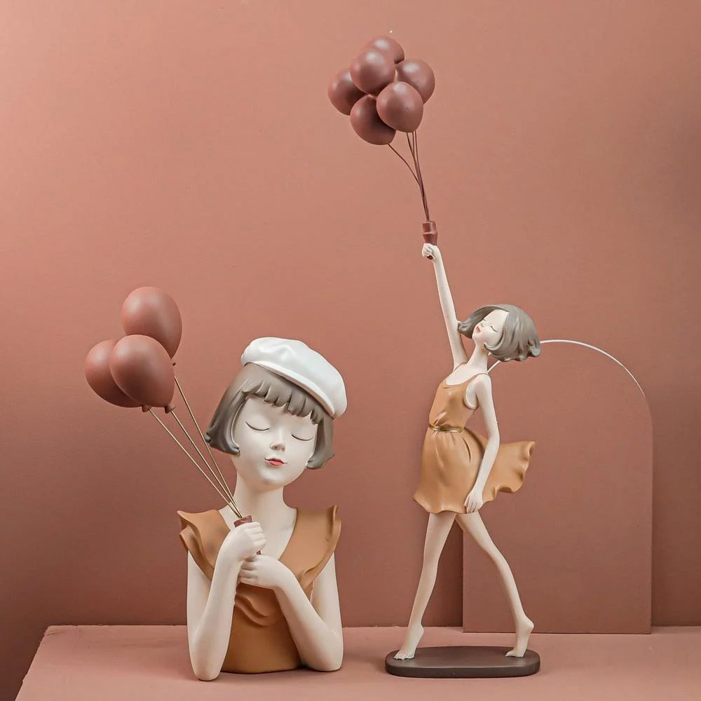Exquisite Girl with Flying Balloon -  - #tag1#