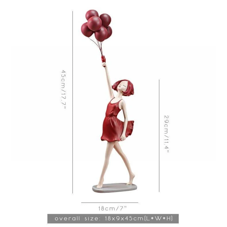 Exquisite Girl with Flying Balloon -  - #tag1#