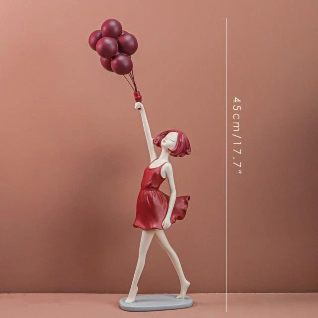 Exquisite Girl with Flying Balloon -  - #tag1#