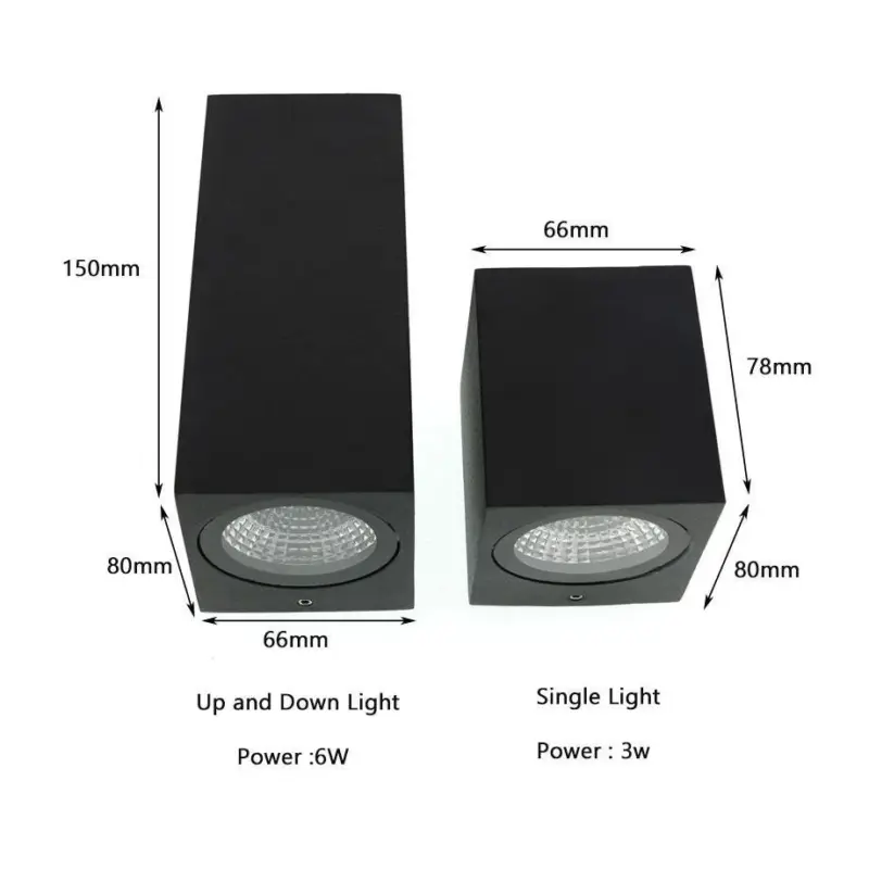 Exterior Interior 3W 6W LED Aluminum Wall Lamp tag1
