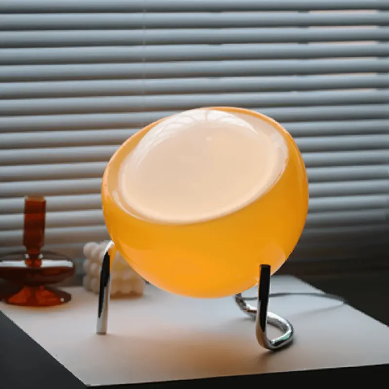 EyeArt Table Light Orange Glass Table Lamp tag1