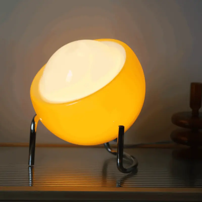 EyeArt Table Light Orange Glass Table Lamp tag1