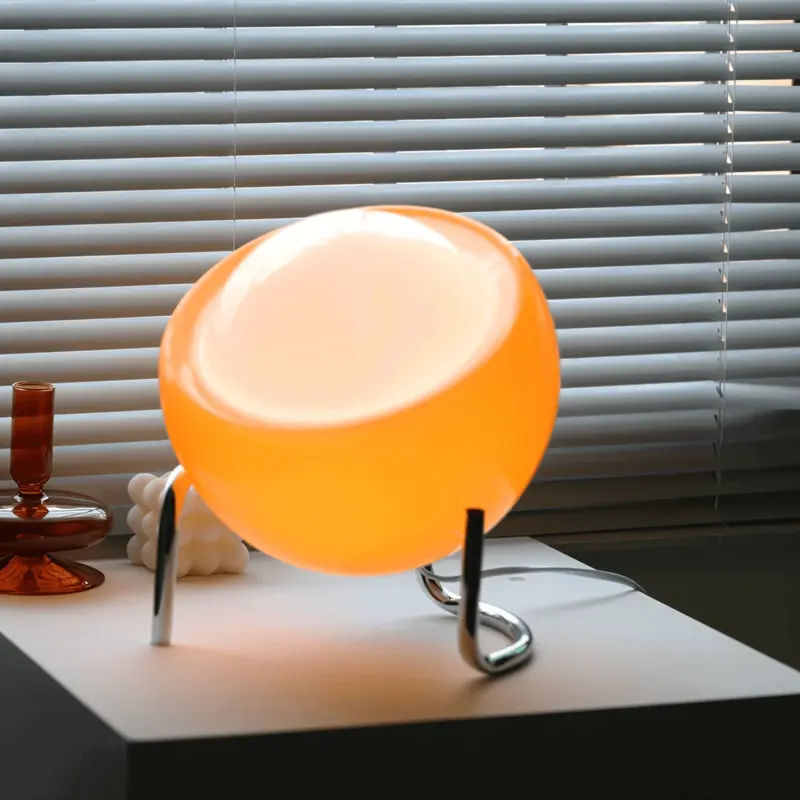 EyeArt Table Light Orange Glass Table Lamp tag1