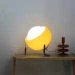 EyeArt Table Light Orange Glass Table Lamp tag1