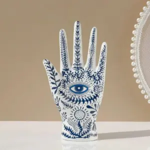 Eye of Fatima Ceramic Jewellery Display Storage Stand