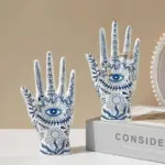 Eye of Fatima Ceramic Jewellery Display Storage Stand tag1
