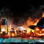 Eyeball Candle Halloween tag1