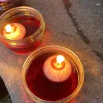 Eyeball Candle Halloween tag1