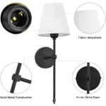 FabDuo WallLamp Wall lamp made of metal with fabric cover tag1