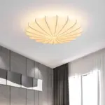Fabric Flushmount Ceiling Lamp Modern Design White tag1