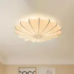 Fabric Flushmount Ceiling Lamp Modern Design White tag1