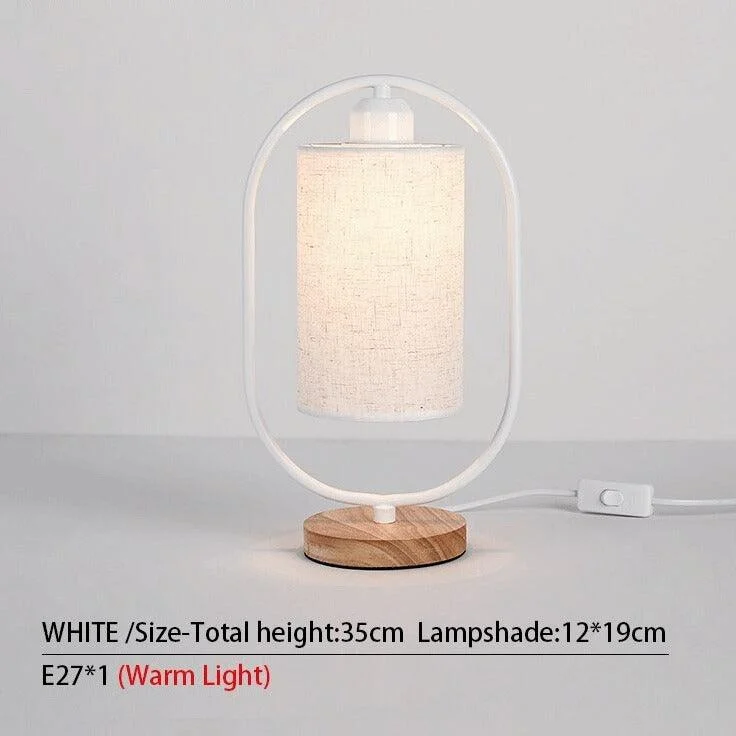 Fabric Lampshade Side Lamp - Vintage Chic -